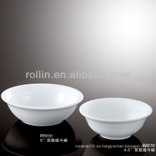 Venta al por mayor de tazón de cerámica de la línea doble superventas, tazón de fuente de la porcelana para el hotel y el restaurante